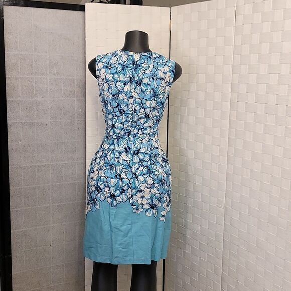 SANDRA DARREN FIT AND FLARE FLORAL SLEEVELESS WOMEN'S DRESS - Picture 9 of 16